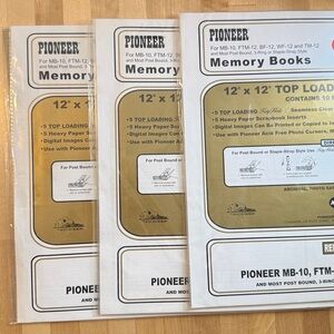 New 3 packs, Pioneer 12 x12 Memory Book Refill Pages 5 per pack, 3 packs- totals